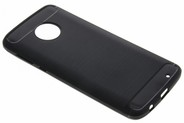 Brushed Backcover voor Motorola Moto G6 Plus - Zwart