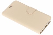 Saffiano Booktype voor Huawei P Smart - Beige
