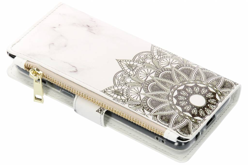 Mandala marmer design luxe portemonnee hoes voor de Samsung Galaxy A8 (2018) Mandala marmer design luxe portemonnee hoes voor de Samsung Galaxy A8 (2018)