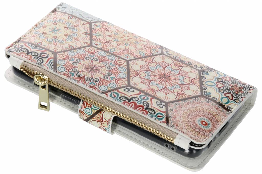 Hippie design luxe portemonnee hoes voor de Samsung Galaxy A8 (2018) Hippie design luxe portemonnee hoes voor de Samsung Galaxy A8 (2018)