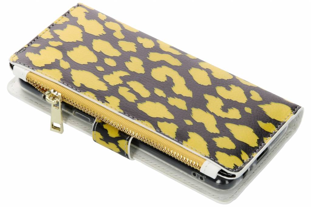 Panter geel design luxe portemonnee hoes voor de Samsung Galaxy A8 (2018) Panter geel design luxe portemonnee hoes voor de Samsung Galaxy A8 (2018)