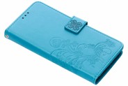 Klavertje Bloemen Booktype voor Sony Xperia XA2 Plus - Turquoise