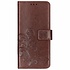 Bruine klavertje bloemen booktype hoes voor de Sony Xperia XZ3 Bruine klavertje bloemen booktype hoes voor de Sony Xperia XZ3
