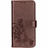 Bruine klavertje bloemen booktype hoes voor de Huawei Mate 20 Bruine klavertje bloemen booktype hoes voor de Huawei Mate 20