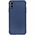 Blauw xtreme carbon siliconen hoesje voor de iPhone Xs / X Blauw xtreme carbon siliconen hoesje voor de iPhone Xs / X