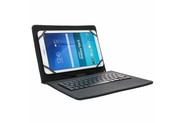 Zwarte universele booktype hoes met toetsenbord 9 -10.1 inch