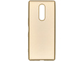 Carbon Softcase Backcover voor de Sony Xperia 1 - Goud