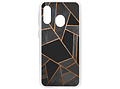 Design Backcover voor de Samsung Galaxy A40 - Grafisch Zwart / Koper