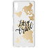 Design Backcover voor de Sony Xperia L3 - Quote Wereldkaart Design Backcover voor de Sony Xperia L3 - Quote Wereldkaart