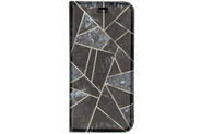 Design Siliconen Booktype voor de Samsung Galaxy A6 Plus (2018) - Grafisch Blauw