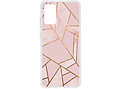 Design Backcover voor de Samsung Galaxy S20 Plus - Grafisch Roze / Koper