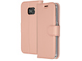 Accezz Wallet Softcase Booktype voor Samsung Galaxy S7 - Rosé goud