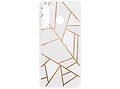 Design Backcover voor de Samsung Galaxy A21 - Grafisch Wit / Koper