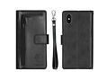 iMoshion Uitneembare 2-in-1 Lederen look Booktype met rits voor de iPhone Xs / X - Zwart