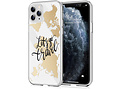 iMoshion Design hoesje voor de iPhone 11 Pro - Let's Go Travel - Zwart / Goud