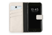 Selencia Echt Lederen Booktype voor iPhone SE (2020) / 8 / 7 / 6(s) - Lichtgrijs