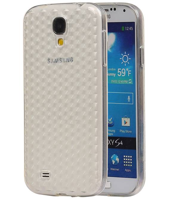 Cas diamant TPU pour Galaxy S4 i9500 Blanc