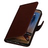 TPU-Buch-Art Fall für Galaxie S6 Edge-Plus-G928F Brown