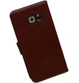 TPU Bookstyle Hoes voor Galaxy S6 Edge Plus G928F Bruin