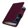 Washed Leather Bookstyle Case for Huawei Ascend Y300 Purple