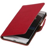 Washed Leather Bookstyle Case for HTC Desire 610 Pink