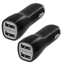 Cargador móvil del coche 2 de la manera Mini USB 2.1 2Port Un Negro