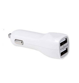 Mode mobile 2 mini USB Chargeur voiture 2PORT 2.1 Blanc