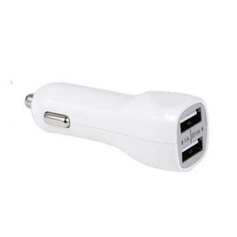 Mobiel Fashion 2 USB mini Autolader 2port 2.1 A Wit