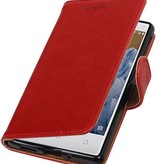 Pull-UP Bookstyle Hoes voor Nokia 3 Rood
