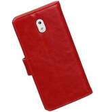 Pull-up-Buch-Art-Fall für Nokia 3. Red