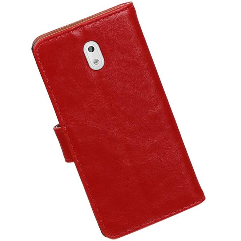 Pull-up Case Style Libro per Nokia 3rd Red