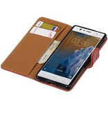 Pull-up Case Style Libro per Nokia 3rd Red