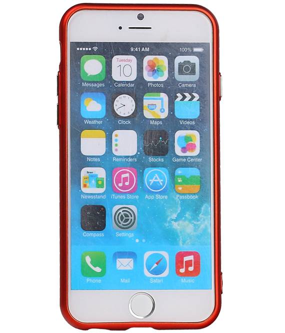 Caso del diseño TPU para el iPhone 6 / 6s Rojo