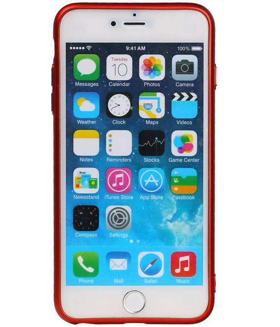 Case Design TPU pour iPhone 6 / 6s Plus Rouge