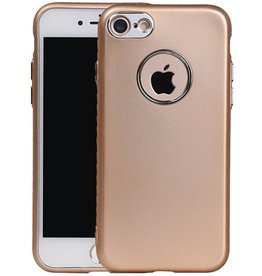Caso del diseño TPU para el iPhone 7 Gold