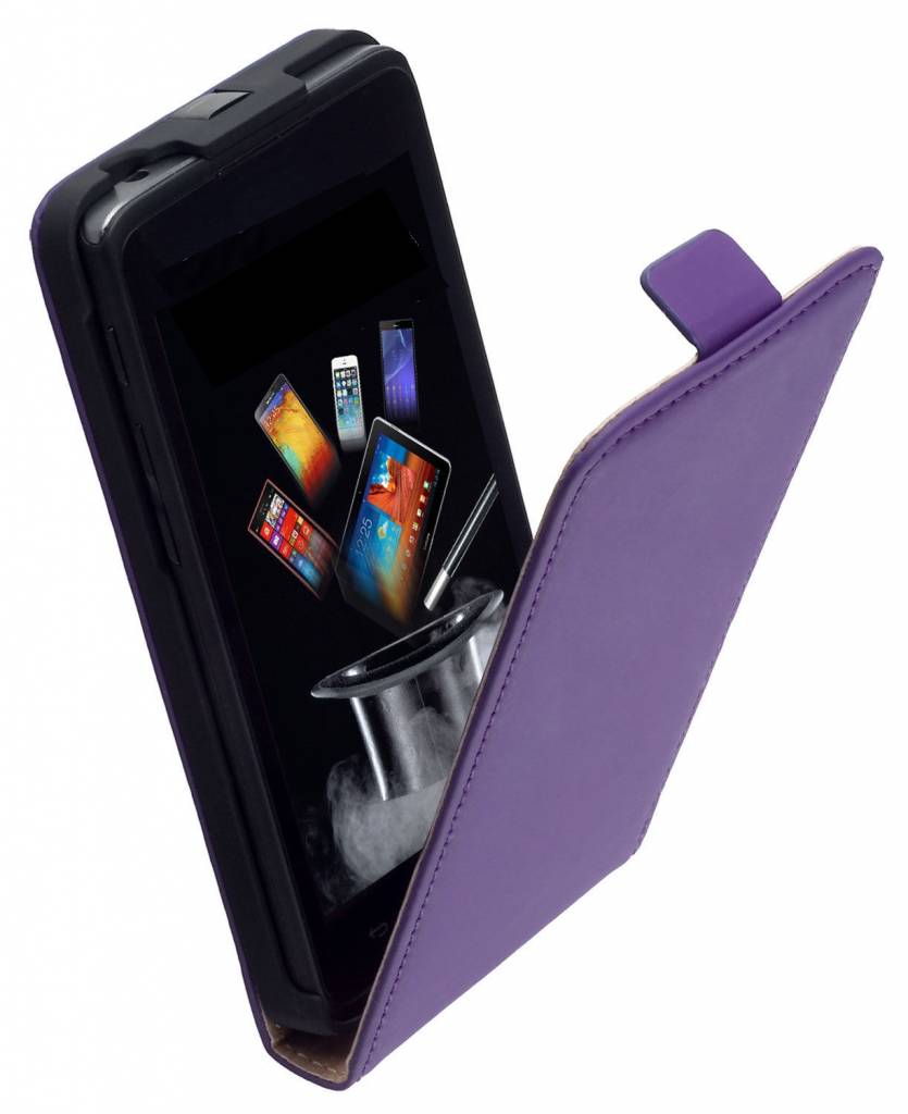 Flip Sleeve for iPhone 5 / 5s Purple Up = On Action !!!