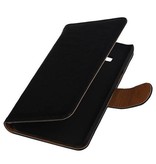 Case Lavé livre en cuir de style pour Samsung Z1 Z130H Noir