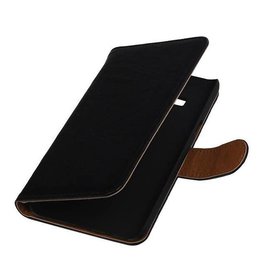 Case Lavé livre en cuir de style pour Samsung Z1 Z130H Noir