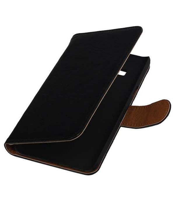 Washed Leather Bookstyle Case for Samsung Z1 Z130H Black