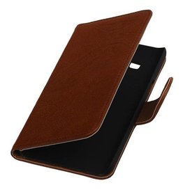 Washed Leather Bookstyle Case for Samsung Z1 Z130H Brown