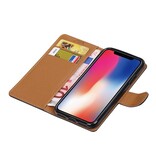 Se lavan caso del estilo del libro de cuero para iPhone X Negro