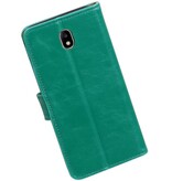 Pull Up TPU PU Leather Bookstyle for Galaxy J7 Pro Green
