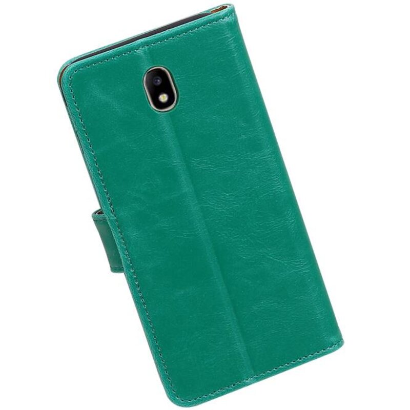 Pull Up TPU PU Leather Bookstyle for Galaxy J7 Pro Green