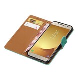 Pull Up TPU PU Leather Bookstyle for Galaxy J7 Pro Green