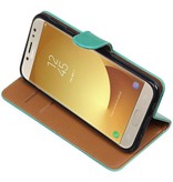 Pull Up in pelle TPU PU libro Galaxy J7 Style Pro Verde