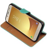 Pull Up TPU PU Leather Bookstyle for Galaxy J7 Pro Green