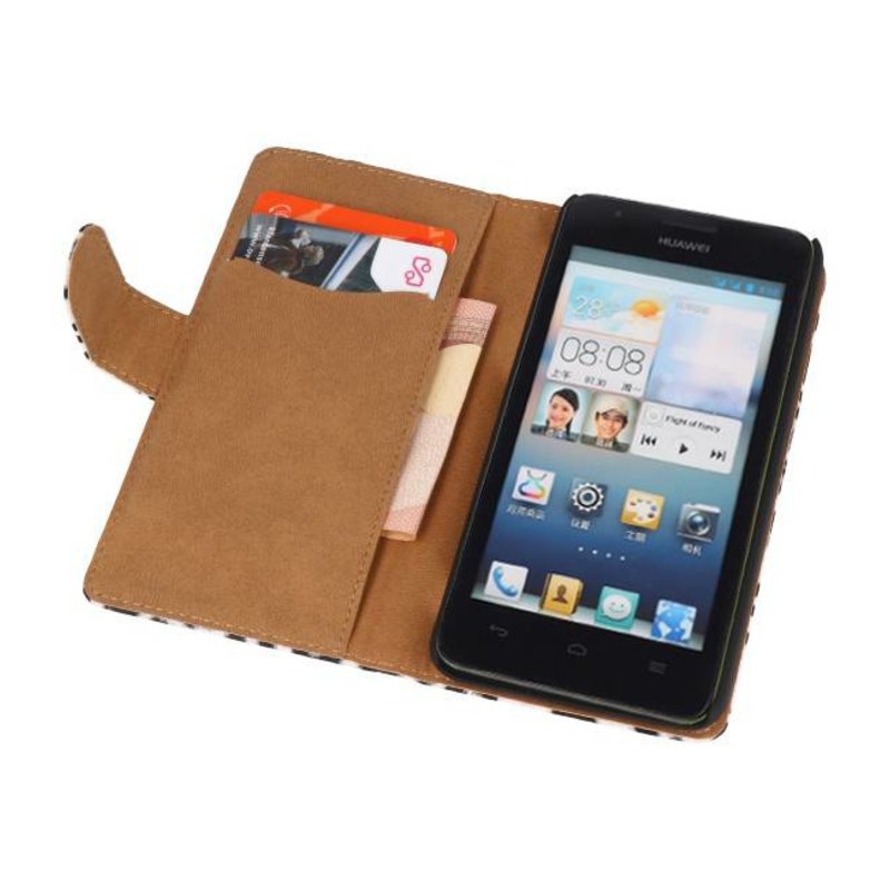 Chita-Buch-Art-Fall für Huwaei Ascend G510 Weiß