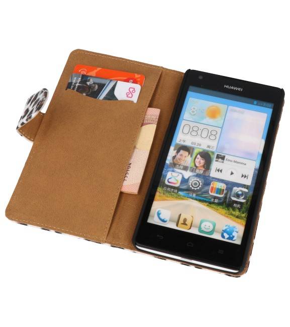 Chita Book Style Taske til Huawei Ascend G700 Brown