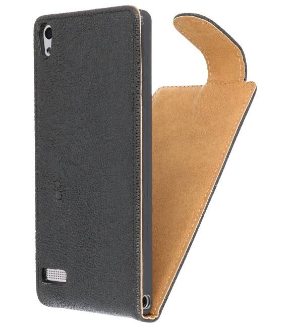 Devil Classic Flip Taske til Huawei Ascend P6 Sort