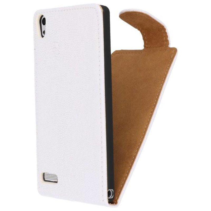 Devil Classic Flip Taske til Huawei Ascend P6 Hvid